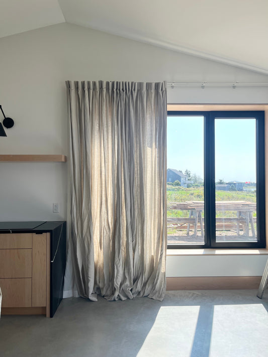Custom Drapery, Sheers & Roman Shades in Halifax – East Lawrence town Coastal Home Project
