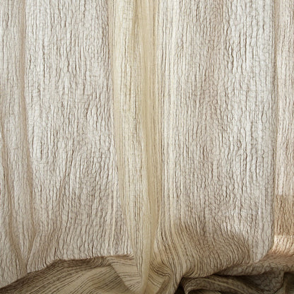 Custom Nile Gradient Crocodile Pattern 100% Organic Cotton-Linen Blend Sheer Curtains / Drapes | MIFU Decor