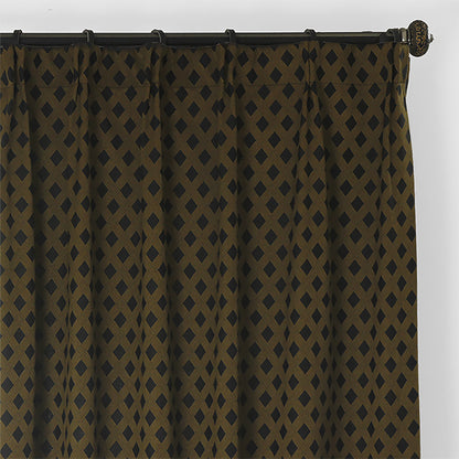 Custom Andrea Luxe Geometric Jacquard Room Darkening Curtains / Drapes | MIFU Decor