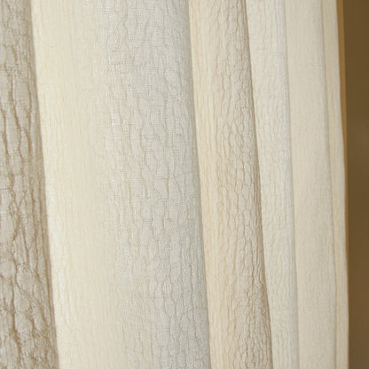 Custom Nile Gradient Crocodile Pattern 100% Organic Cotton-Linen Blend Sheer Curtains / Drapes | MIFU Decor