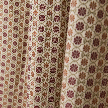 Custom Idyllist 100% Organic Cotton Floral Room Darkening Curtains / Drapes | MIFU Decor