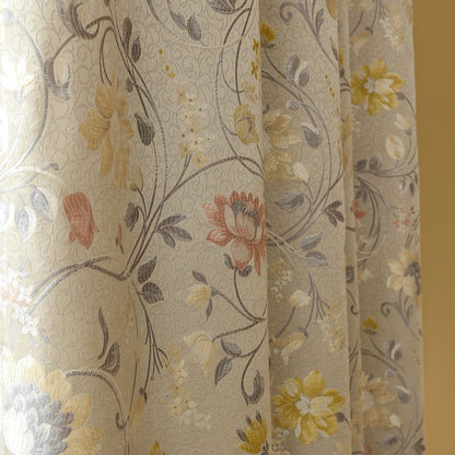 Custom Elysian Garden Floral Room Darkening Curtains / Drapes | MIFU Decor