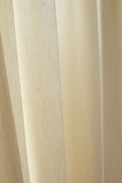 Custom Serenity Linen-Blend Jacquard Light-Filtering Curtains / Drapes | MIFU Decor