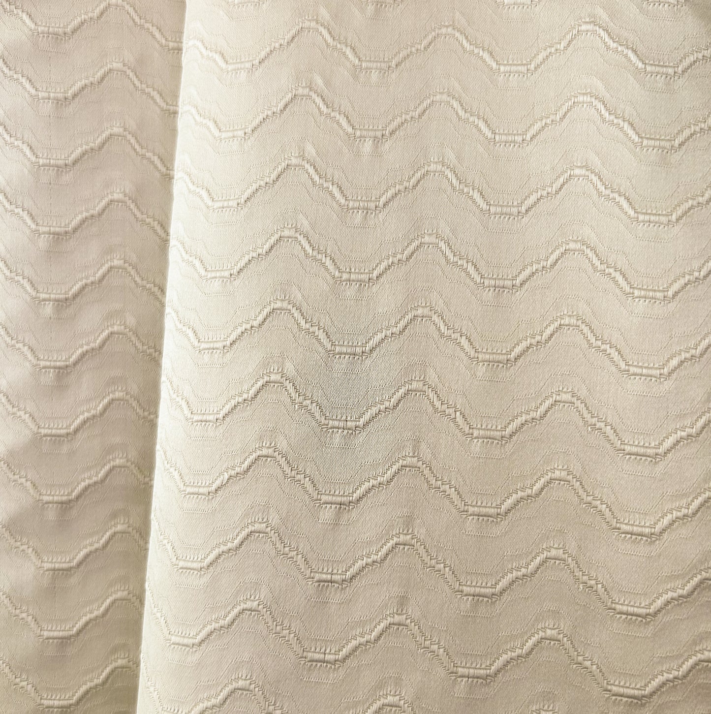 Custom Seawave Jacquard Roman Shades | MIFU Decor