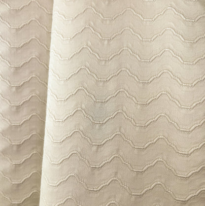 Custom Seawave Jacquard Roman Shades | MIFU Decor