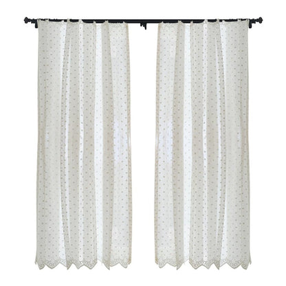 Custom Jacquard Polka Dots Sheer Curtains / Drapes | MIFU Decor