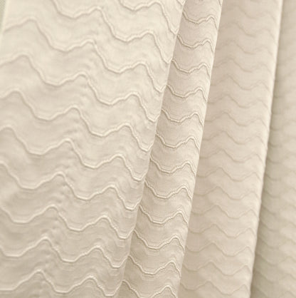 Custom Seawave Textured Light-Filtering Curtains / Drapes | MIFU Decor