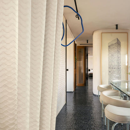 Custom Seawave Textured Light-Filtering Curtains / Drapes | MIFU Decor