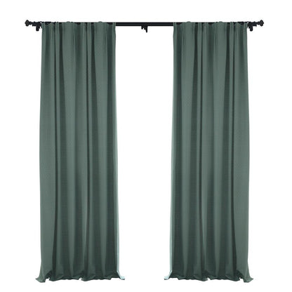 Custom Jo Geometric Jacquard Blackout Curtains / Drapes | MIFU Decor