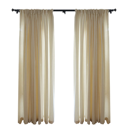 Custom Serenity Linen-Blend Jacquard Light-Filtering Curtains / Drapes | MIFU Decor