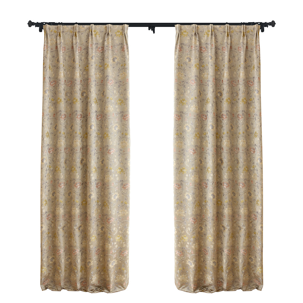 Custom Elysian Garden Floral Room Darkening Curtains / Drapes | MIFU Decor