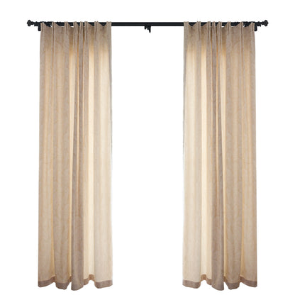 Custom Jungle Floral Jacquard Room Darkening Curtains / Drapes | MIFU Decor