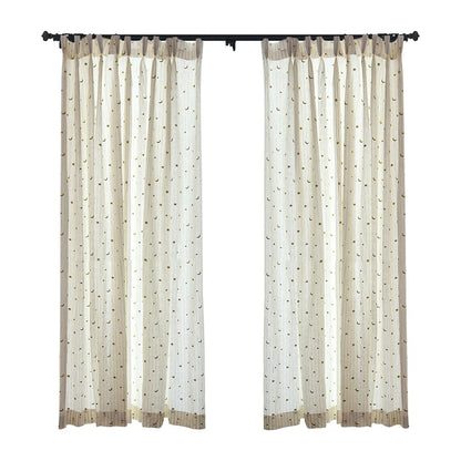 Custom Little Prince Moon & Star Embroidered Cotton-Linen Curtains / Drapes | MIFU Decor