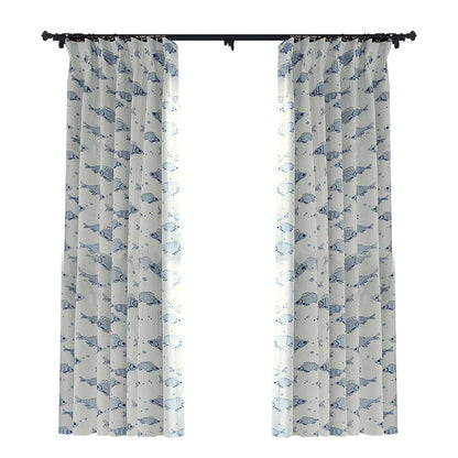 Custom Nemo Kids Embroidered Room Darkening Curtains / Drapes | MIFU Decor