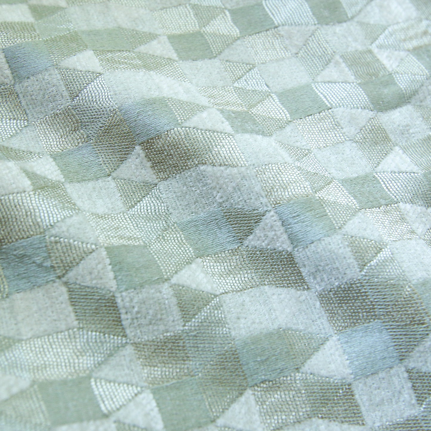 Custom Prism Geometric Jacquard Roman Shades | MIFU Decor
