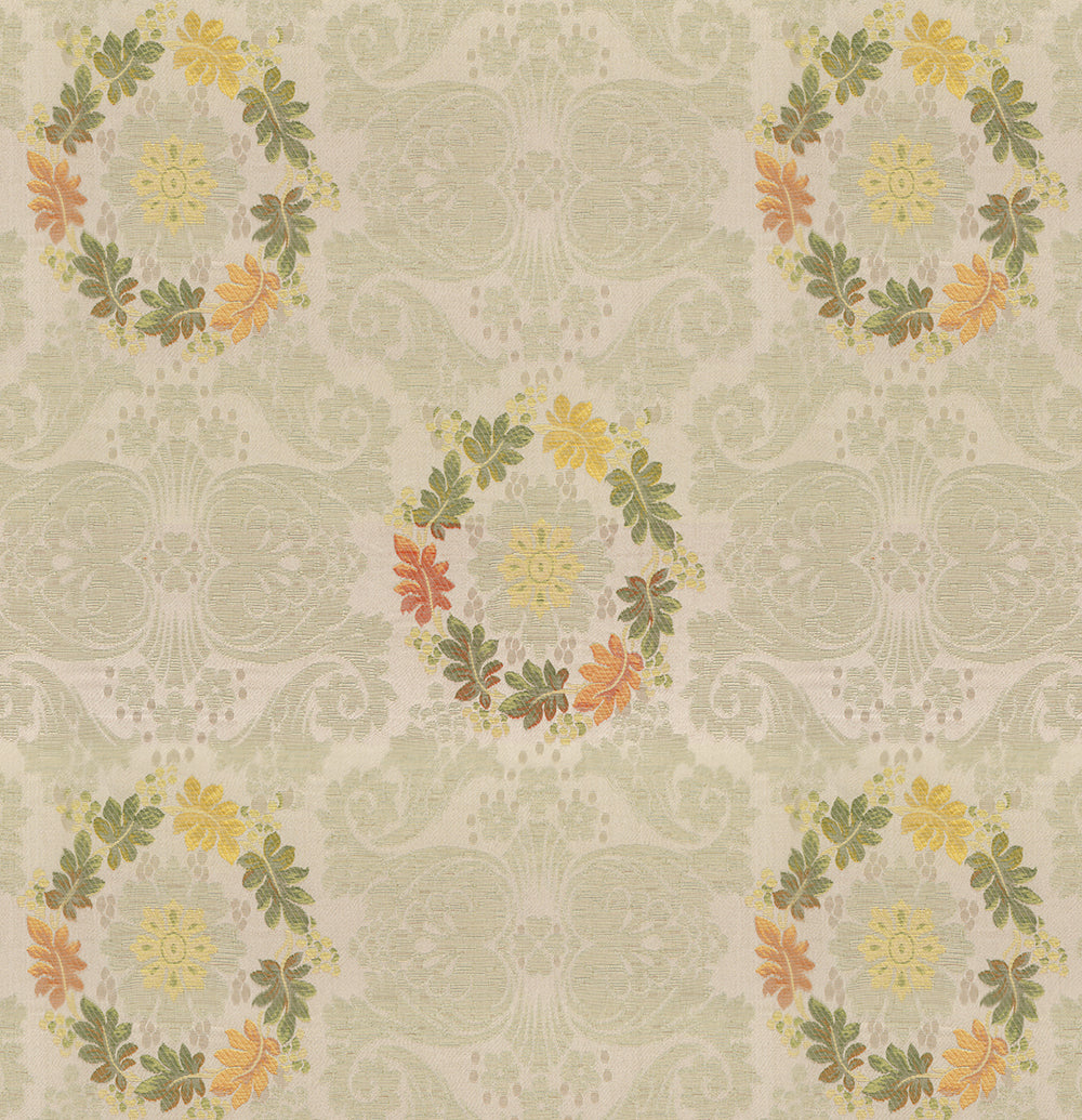 Custom Wreath Floral Jacquard Room Darkening Curtains / Drapes | MIFU Decor