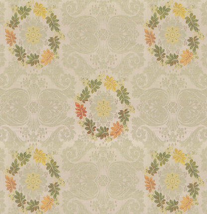 Custom Wreath Floral Jacquard Room Darkening Curtains / Drapes | MIFU Decor