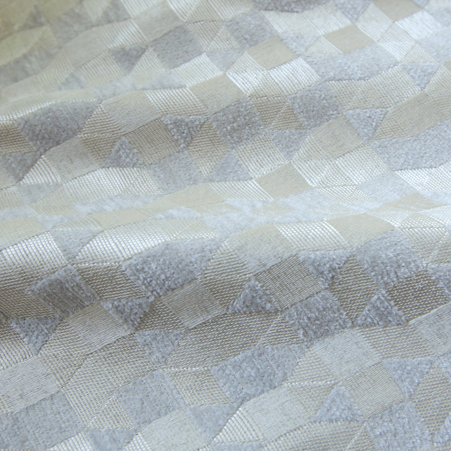 Custom Prism Geometric Jacquard Roman Shades | MIFU Decor