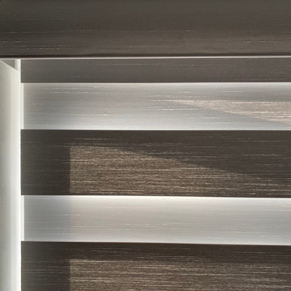 Premium Wool-Textured Room Darkening Zebra Blinds/ Dual Sheer Shades | MIFU Decor