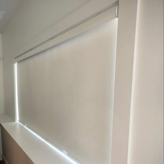 Full Blackout Woven Textured Roller Shades / Blinds | MIFU Decor