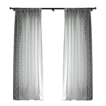 Custom Dawn Floral Jacquard Room Darkening Curtains / Drapes | MIFU Decor