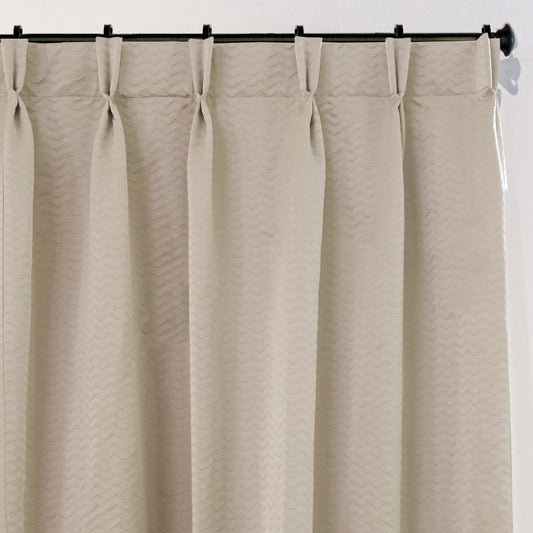 Custom Seawave Textured Light-Filtering Curtains / Drapes | MIFU Decor