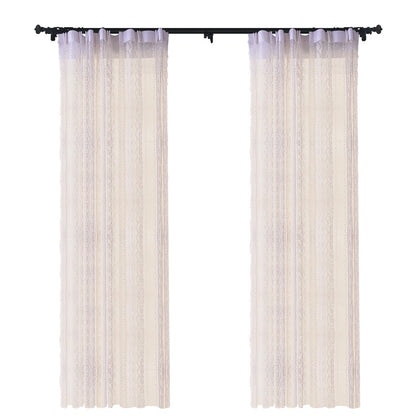 Custom Elisabeth Cotton Embroidered Floral Lace Sheer Curtains / Drapes | MIFU Decor