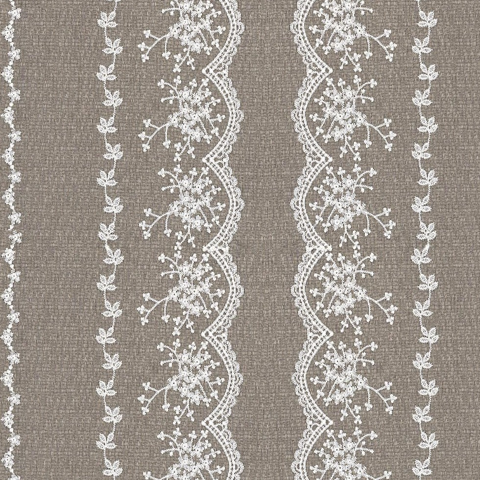 Custom Elisabeth Cotton Embroidered Floral Lace Sheer Curtains / Drapes | MIFU Decor