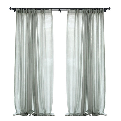 Custom Walden Double Gauze Yarn-dyed Sheer Curtains / Drapes | MIFU Decor