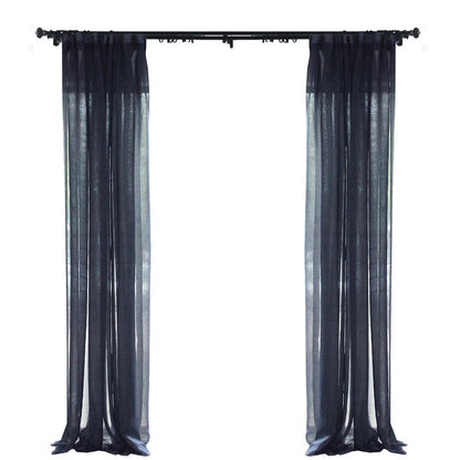 Custom Lake Ramie Silky Yarn-dyed Sheer Curtains / Drapes | MIFU Decor