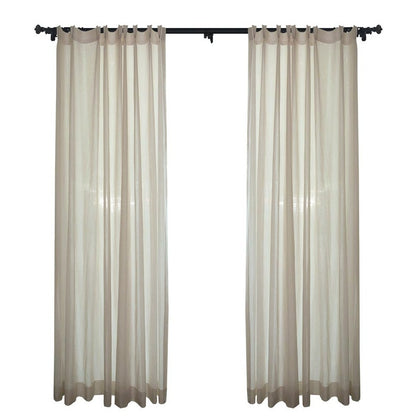 Custom Waltz Linen Flax Yarn-dyed Sheer Curtains / Drapes | MIFU Decor