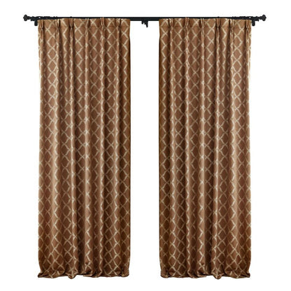 Custom Peace Double-Sided Jacquard Room Darkening Curtains / Drapes | MIFU Decor