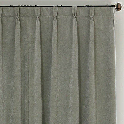 Custom Heavyweight Beige Chenille Curtains / Drapes | MIFU Decor