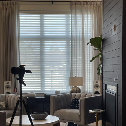 Custom Classic Light Filtering Sheer Shades / Blinds | MIFU Decor